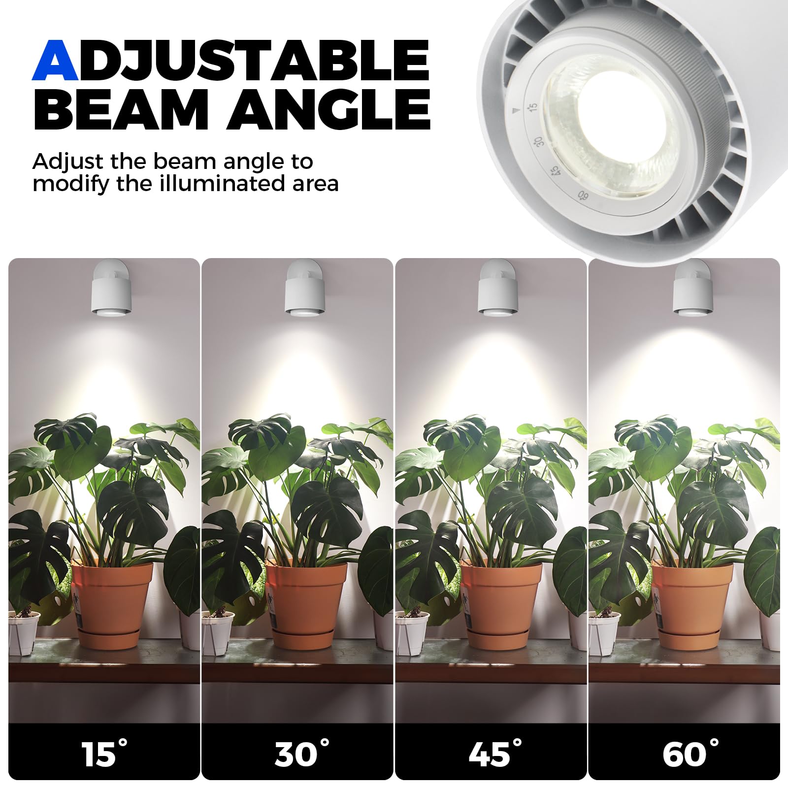Barrina TR40a 350-degree rotation allows flexible light direction.