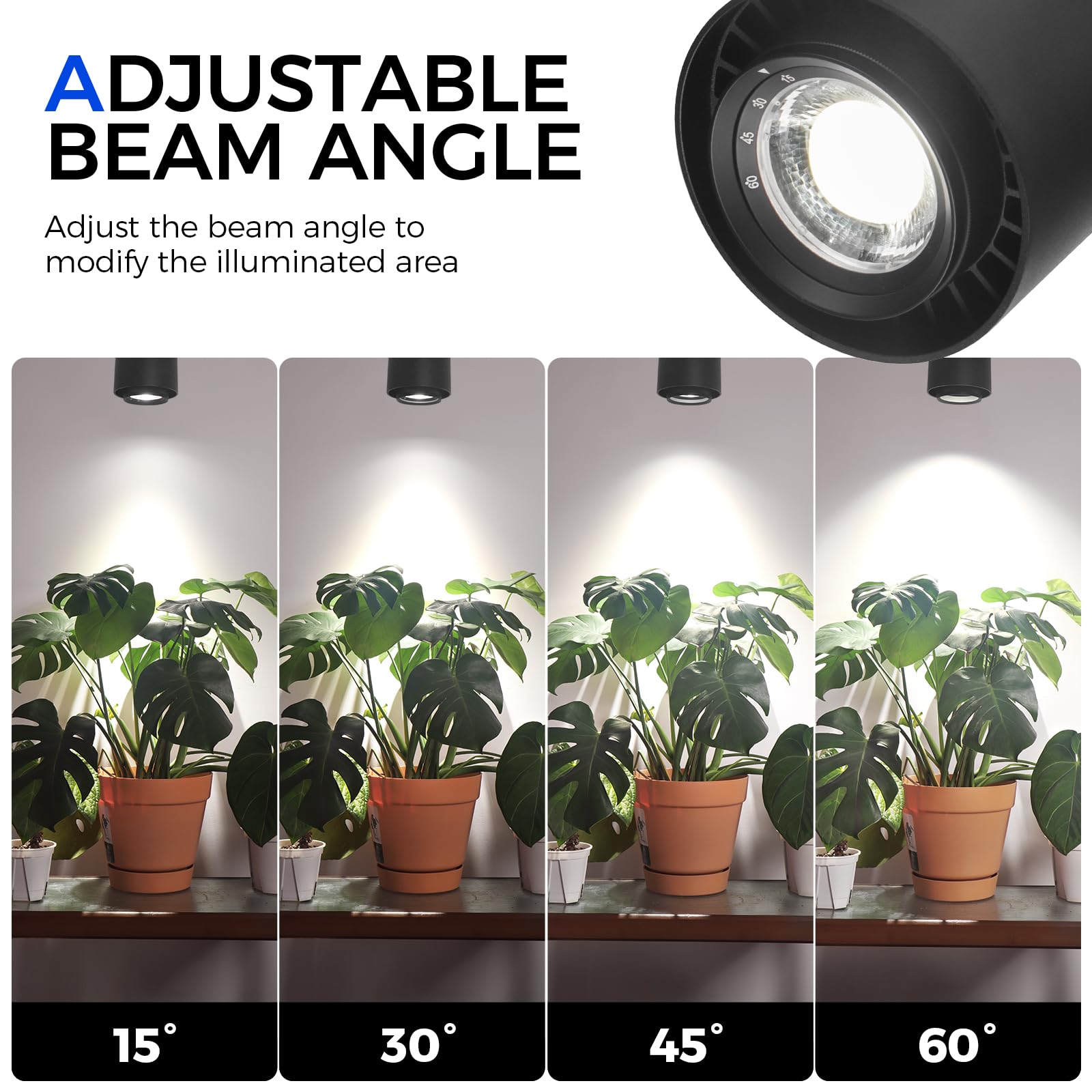 Barrina TR40c CRI 96 light enhances plant color and indoor visibility.