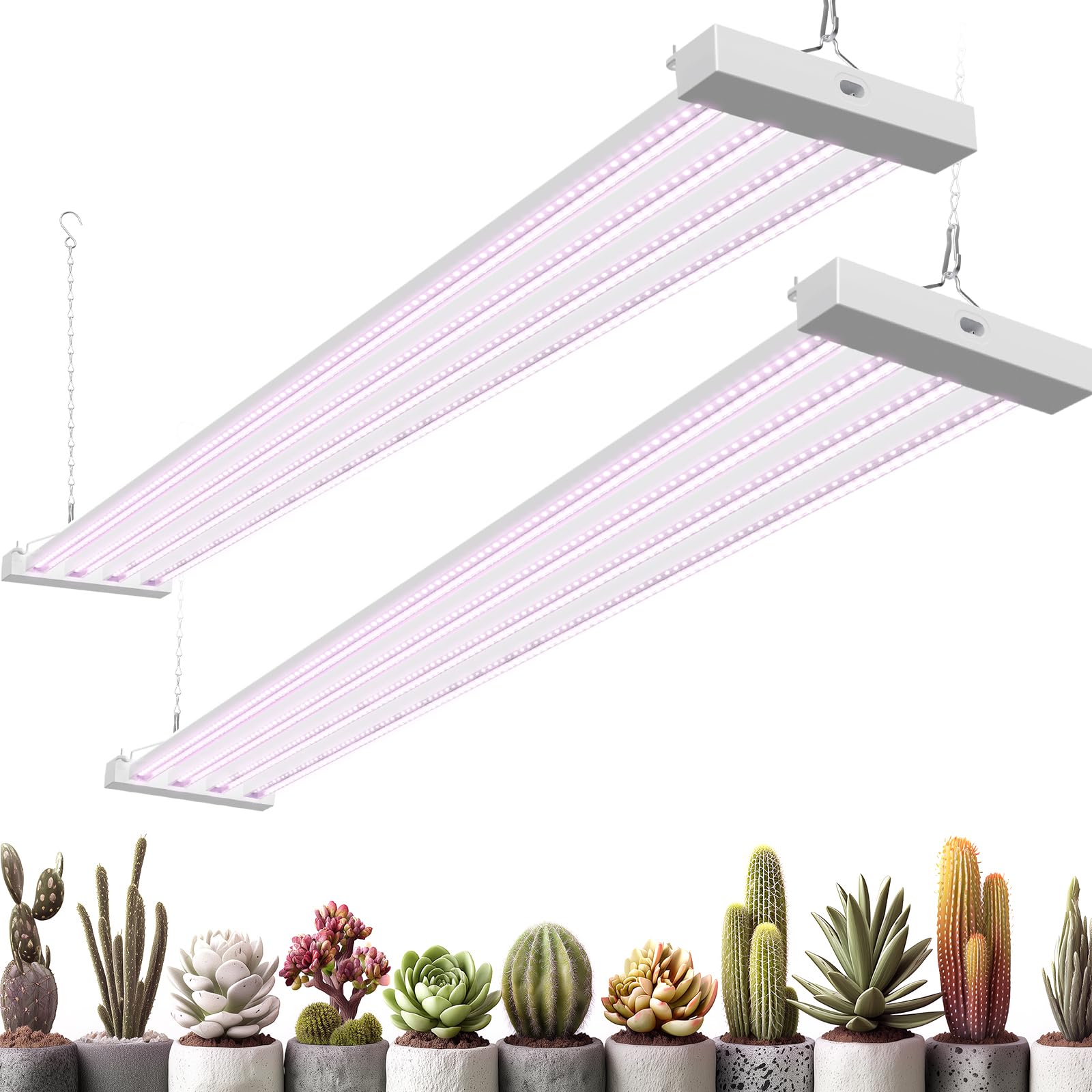 Barrina TX-L84 four-panel setup lighting a wide indoor seedling bed