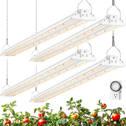 Barrina TX72 grow light front view showing a four-foot fixture for seedling growth