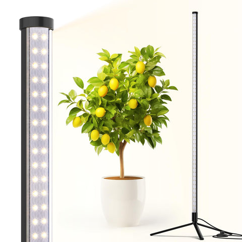 Barrina vertical grow light with T10 side lighting for broad indoor plant coverage
