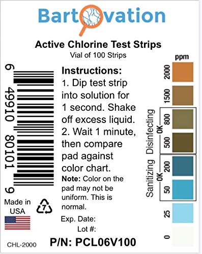 Clear color changes help verify high chlorine levels safely