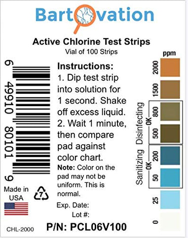 Clear color changes help verify high chlorine levels safely