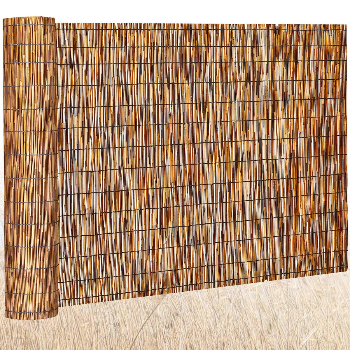 Barydat bamboo privacy screen for 4x16 ft spaces enhances balcony seclusion