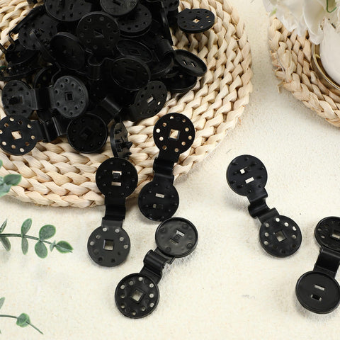 Barydat double-buckle shade clip black provides secure, reusable fastening.