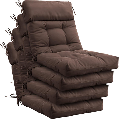 Barydat high back chair cushion 4-pack for cozy indoor/outdoor seating.