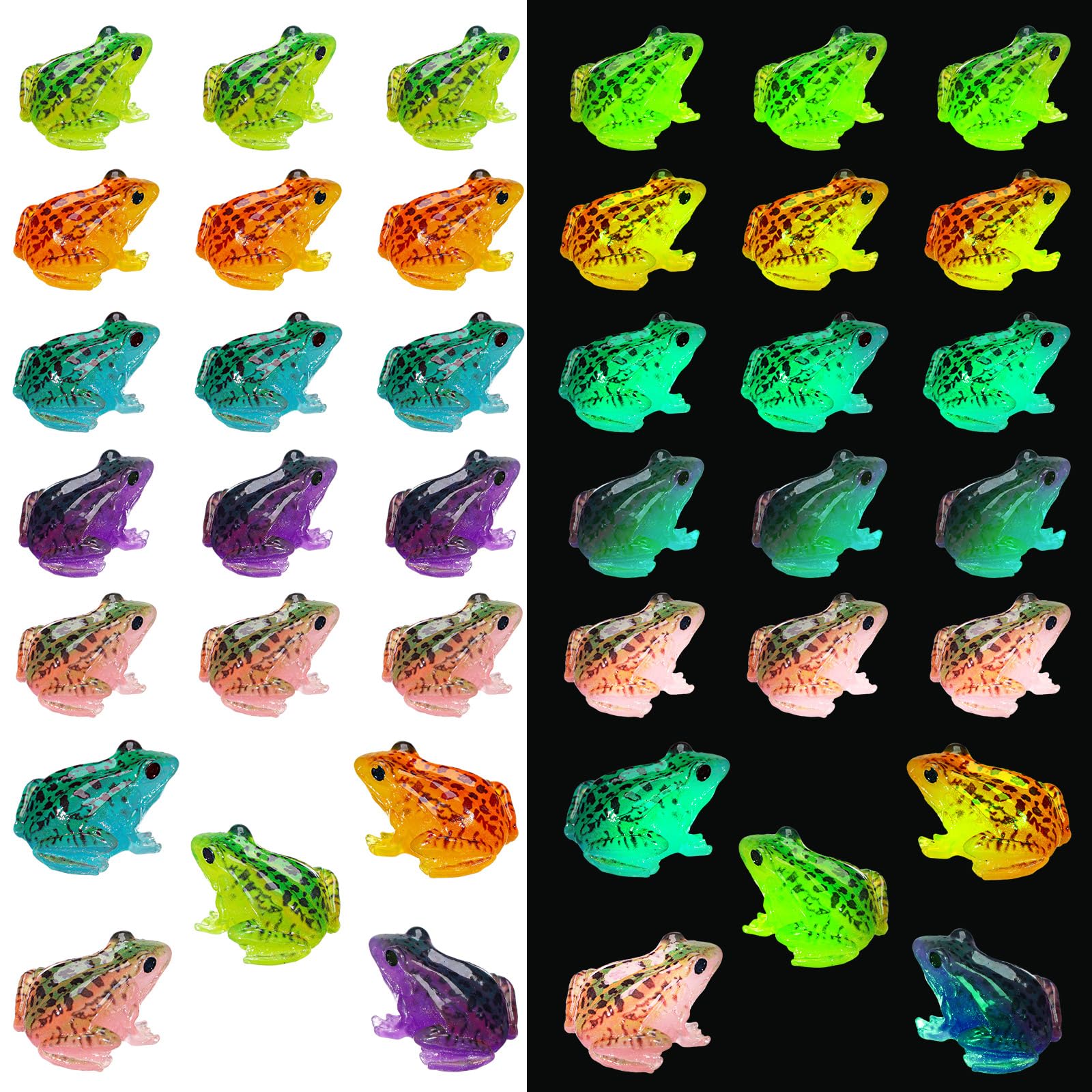 Barydat luminous frog blue glows at night for enchanting terrarium accents.