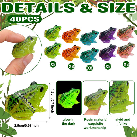 Barydat purple luminous frog provides subtle glow for dollhouse scenes.