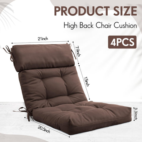 Barydat outdoor patio cushion in coffee tone for sunlit lounging.