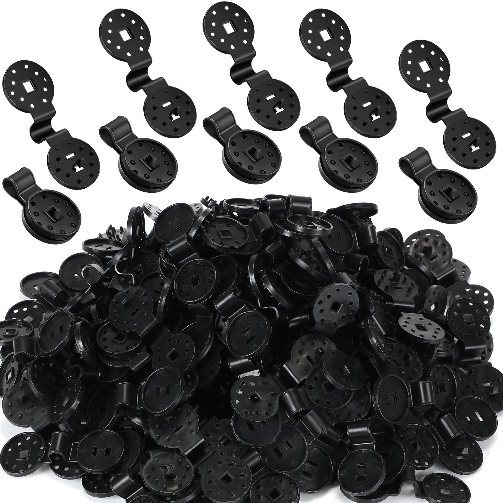 Barydat round black shade clip secures shade cloths with a simple reusable grip.