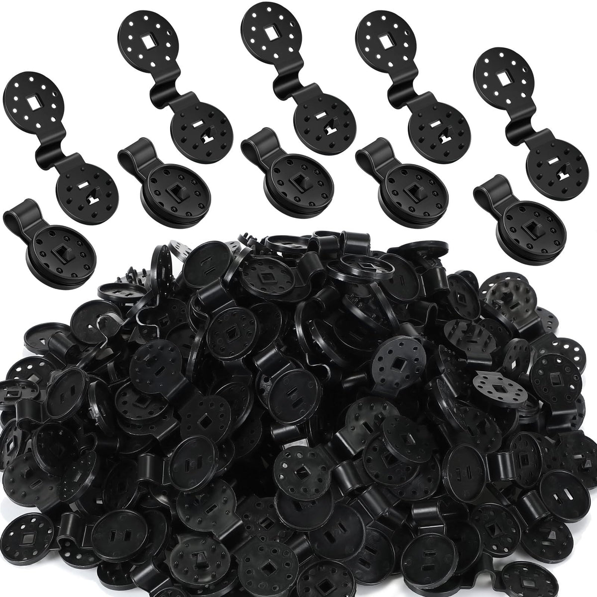 Barydat round black shade clip secures shade cloths with a simple reusable grip.
