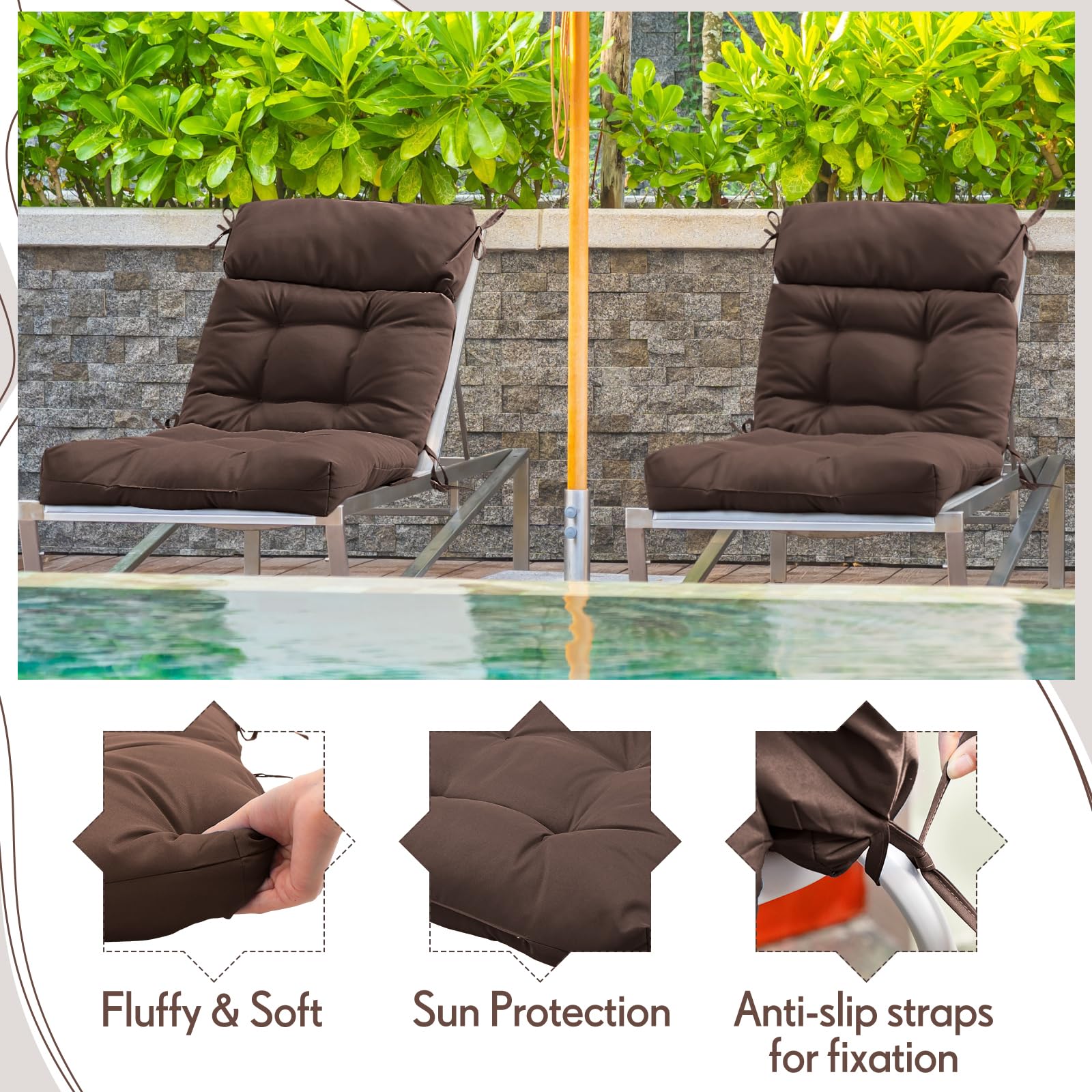 Barydat tufted seat-back cushion highlights plush comfort and style.