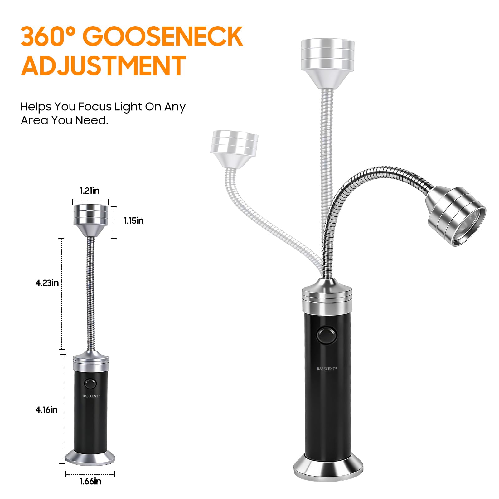 BaseCENT versatile portable light suitable for camping or reading tasks