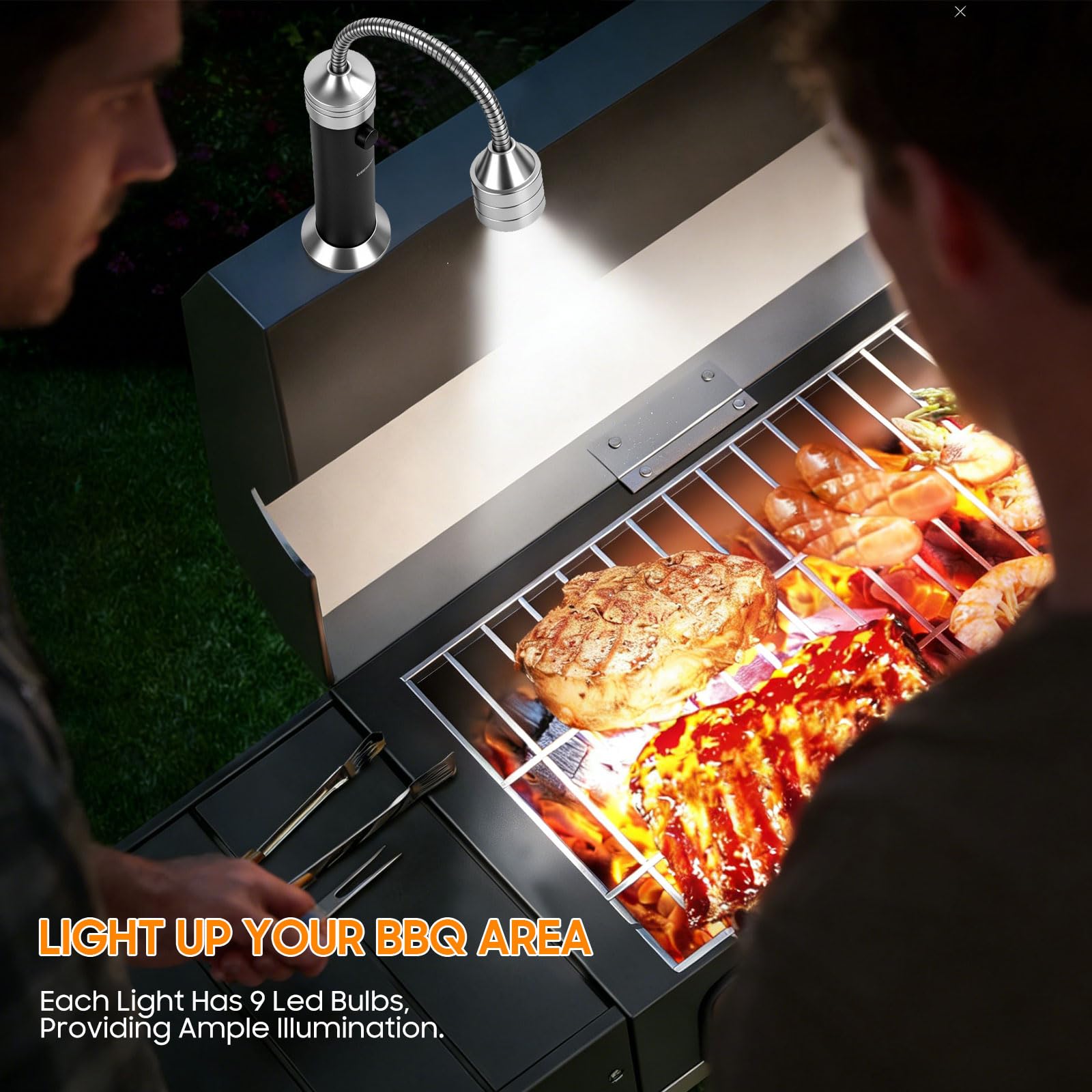 BaseCENT weatherproof LED light ready for outdoor cooking in any weather
