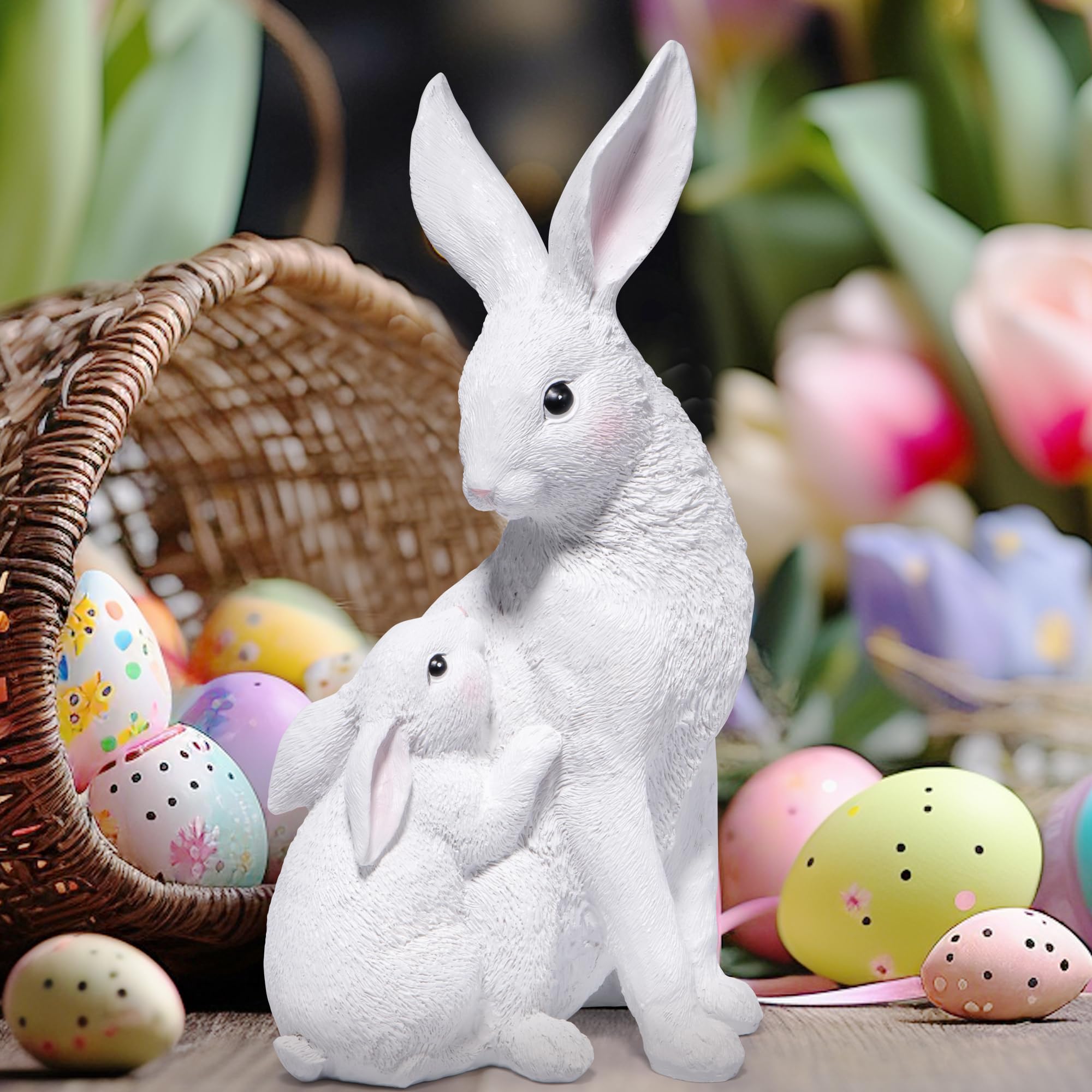 basen gift-ready bunny figurine suitable for Easter or spring celebrations.