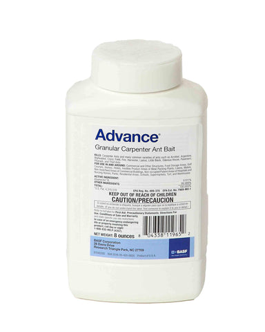 BASF Advance Carpenter Ant Bait granules for indoor and outdoor use, targeting ant colonies