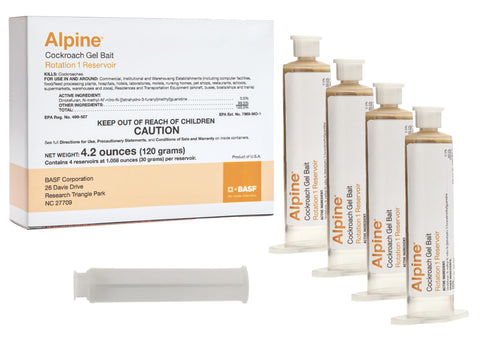 BASF Alpine Rotation 1 syringe applicator for precise gel bait application.