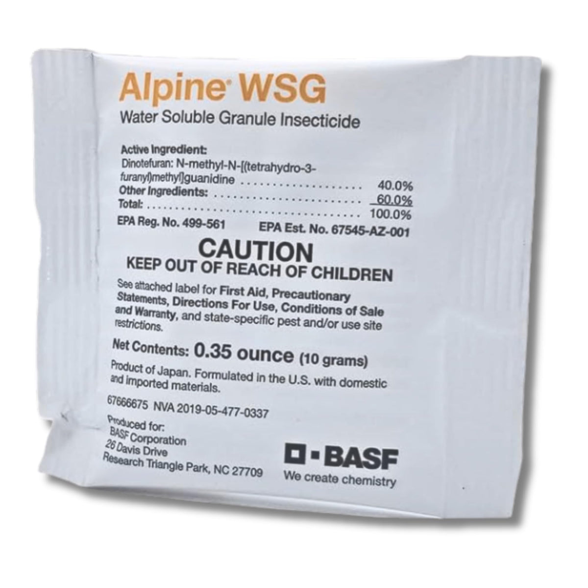 BASF Alpine WSG sachet-dilution for fast indoor and outdoor prep