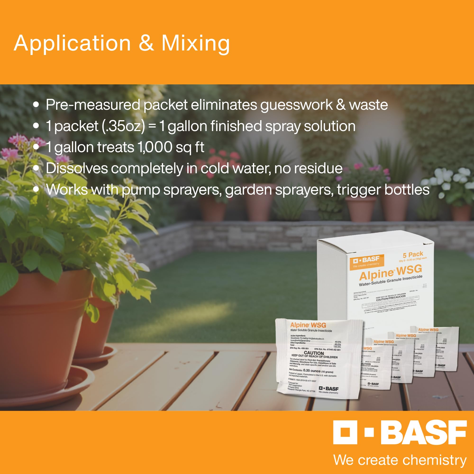 BASF Alpine WSG outdoor spray application targets pests at the source