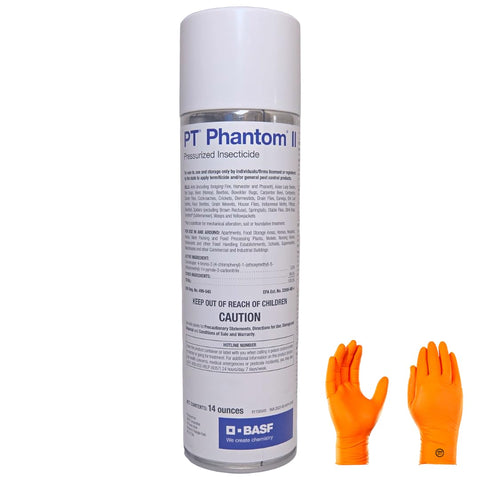 BASF PT Phantom II aerosol can releasing a fine mist for broad pest control.