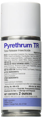 BASF Pyrethrum TR fogger bottle for quick, ready-to-use greenhouse pest control