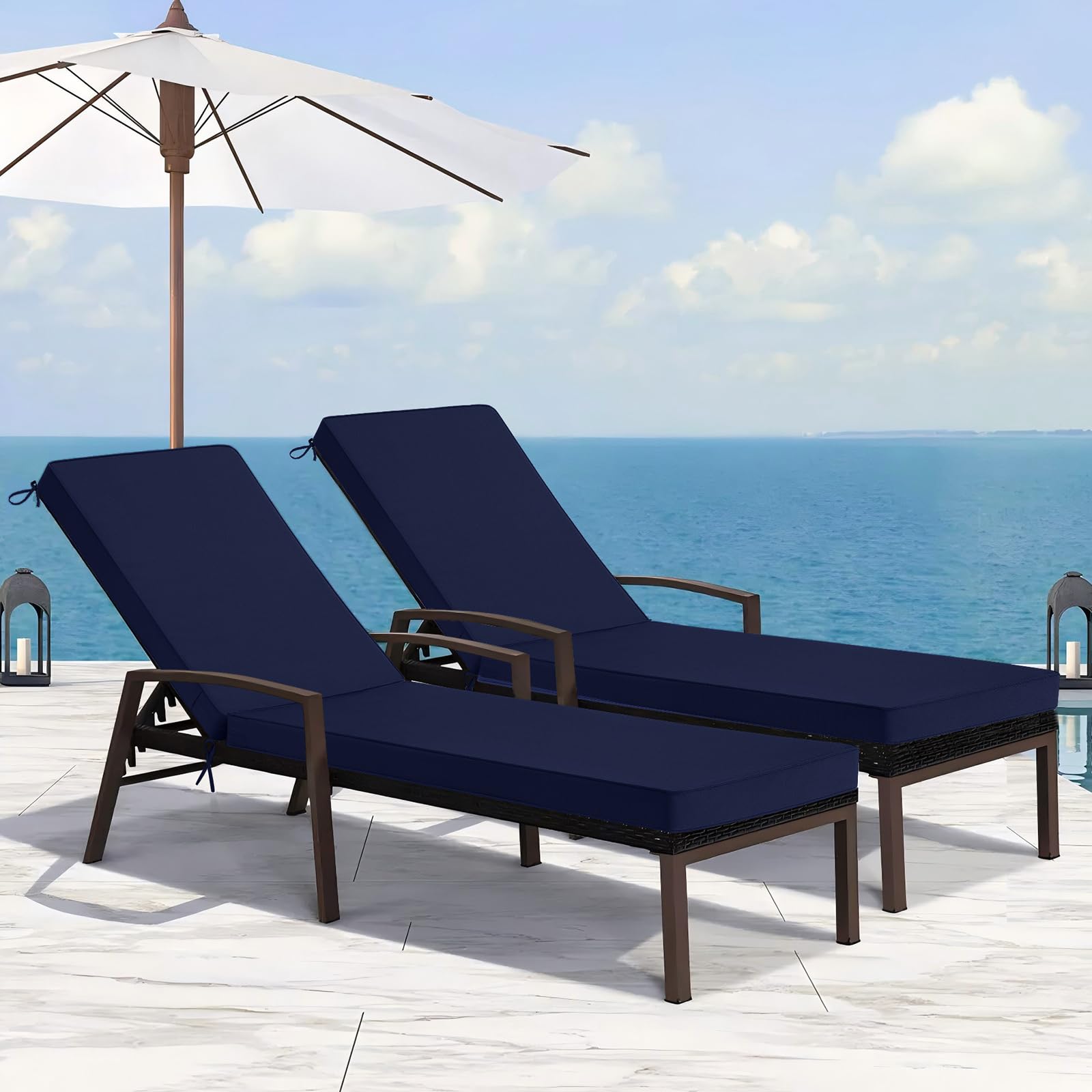 Basic Beyond chaise lounge straps secure cushions and prevent slipping