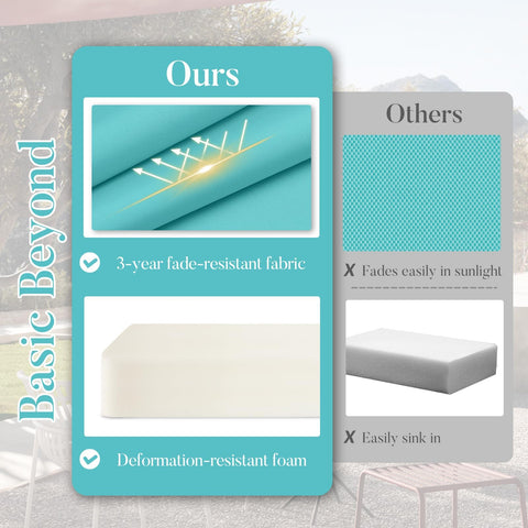 Removable cushion covers for easy cleaning from Basic Beyond