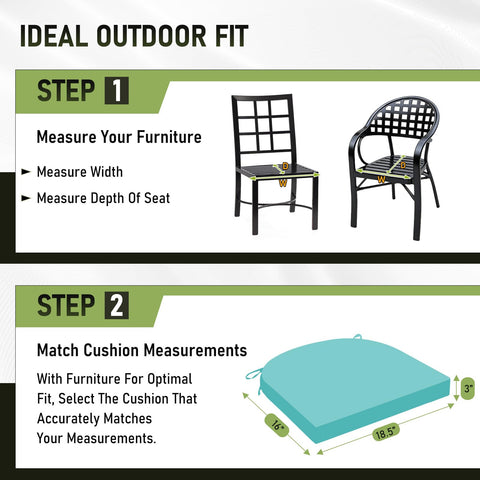 Basic Beyond easy-care teal cushions shown with damp wipe for quick cleaning.