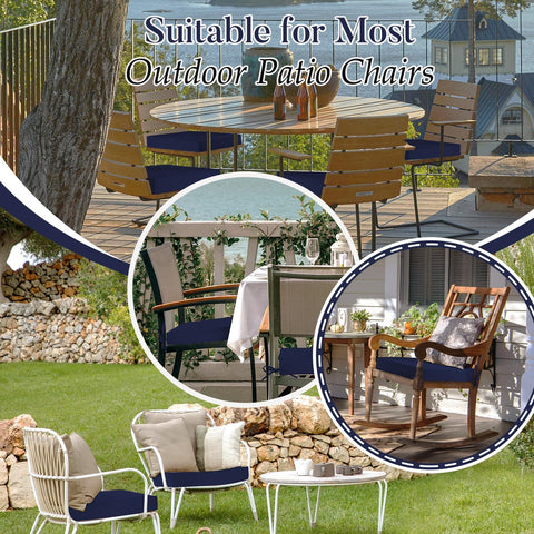 Basic Beyond navy blue fabric adds durable, weather-ready color to outdoor areas.