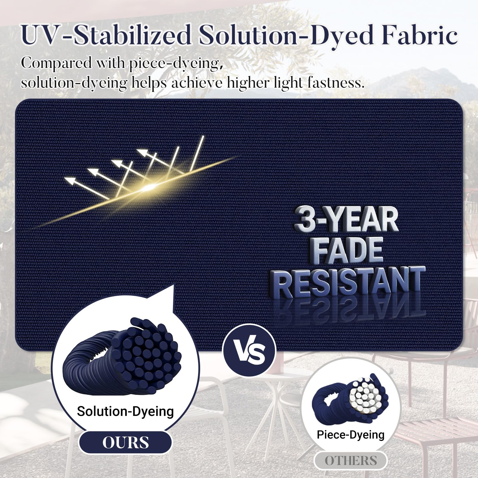 Basic Beyond cushions feature non-slip straps to secure on windy decks.