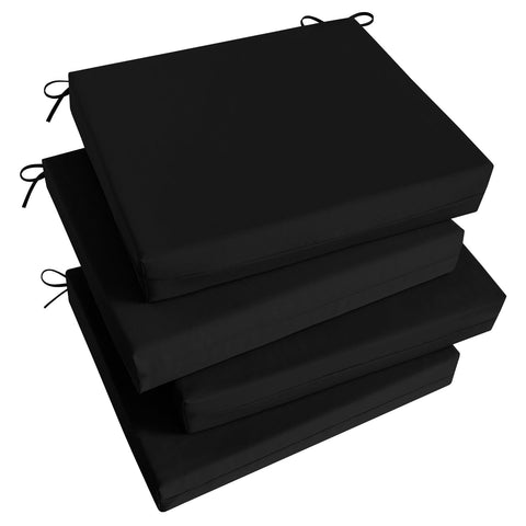 Basic Beyond outdoor chair cushions set of 4 in black for patio comfort.