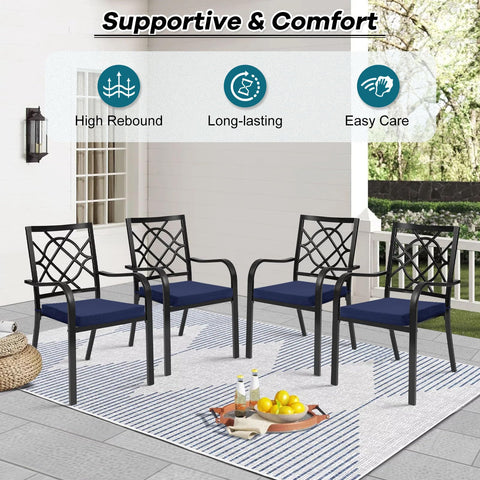 Basic Beyond 4-pack cushions feature thick sponge filling for lasting comfort.