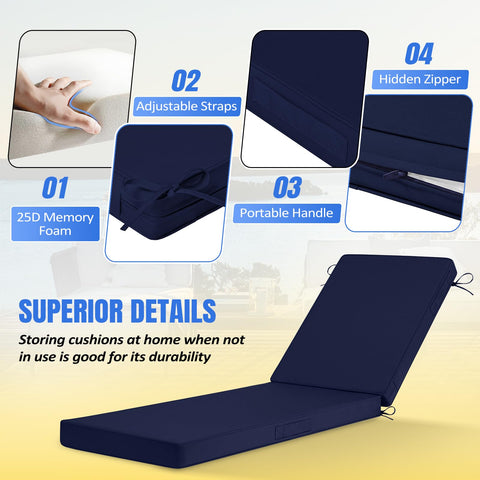 Basic Beyond two cushions pack navy ideal for separate backrest and seat sections