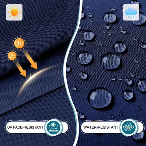 Basic Beyond water-resistant cover close-up shows durable fabric and easy cleaning.