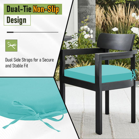 Basic Beyond water-resistant polyester teal cushion cover closeup protects against spills.
