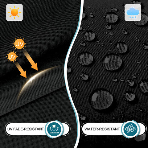 Basic Beyond waterproof cushion cover in black resists water and fading.