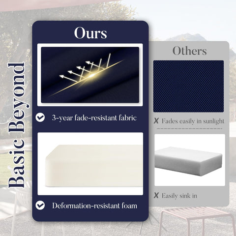 Basic Beyond waterproof overlay on the back helps block moisture during outdoor use.