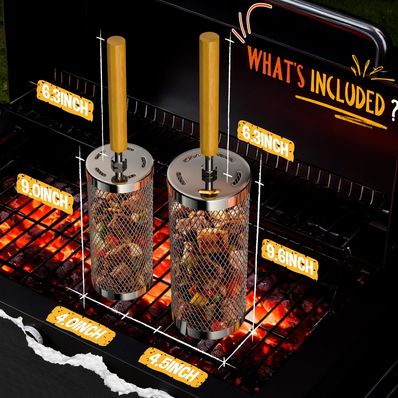 Basinel dishwasher-safe grill basket simplifies cleanup after camping.