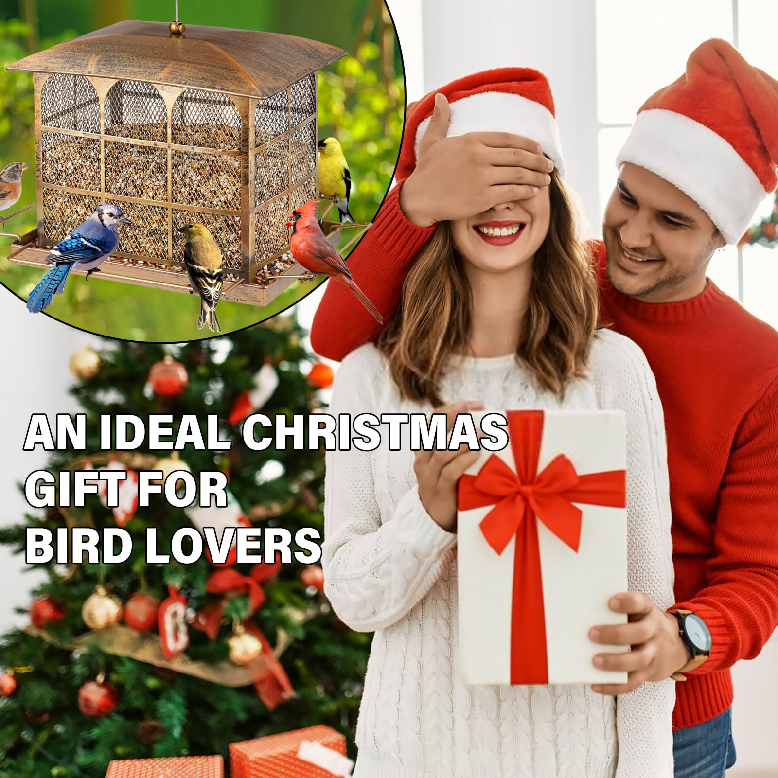 Basysnck outdoor garden decor feeder adds charm while feeding birds.