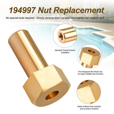 Batator Clean &amp; Clear and Quad DE compatible brass nut for durable performance