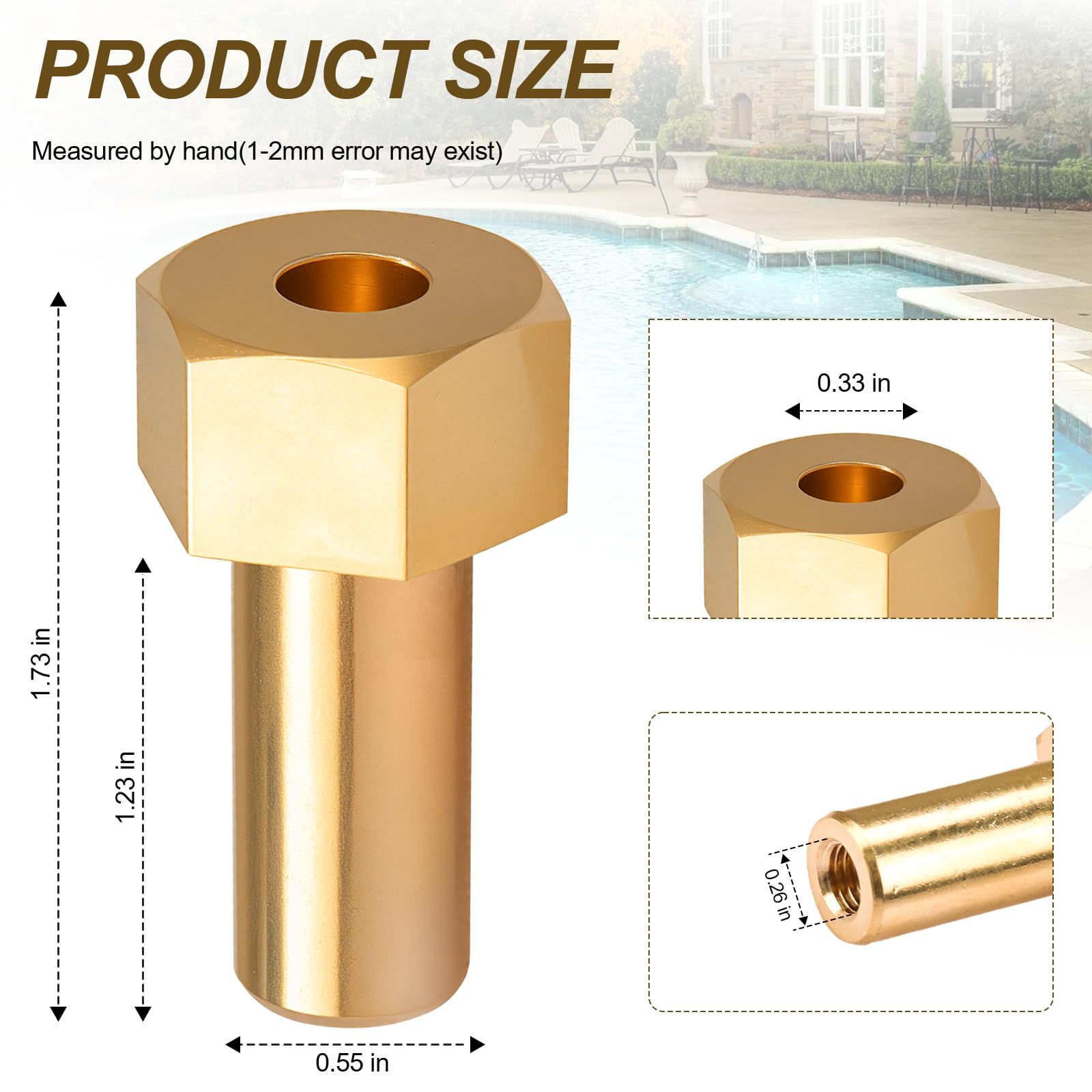 Batator brass nut for Pentair filter housings with corrosion resistance