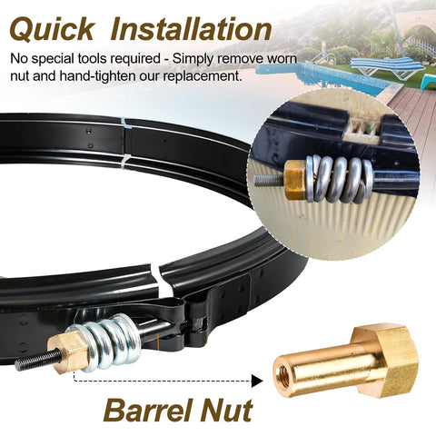 Batator spring barrel nut replacement keeps filter assembly secure