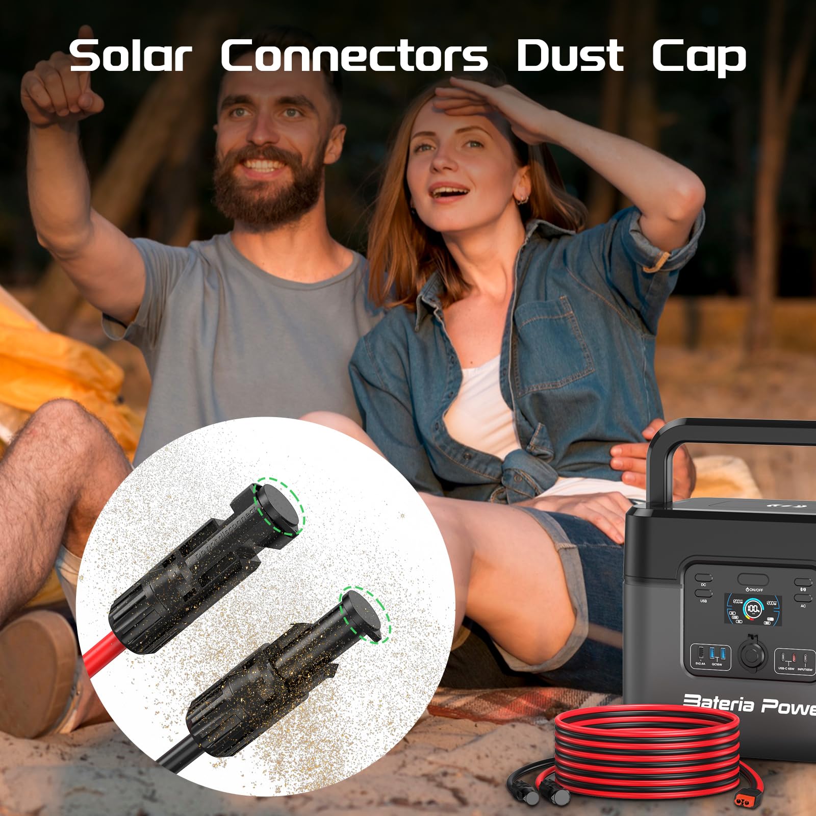 Bateria Power durable caps for harsh environments protect critical solar connections.