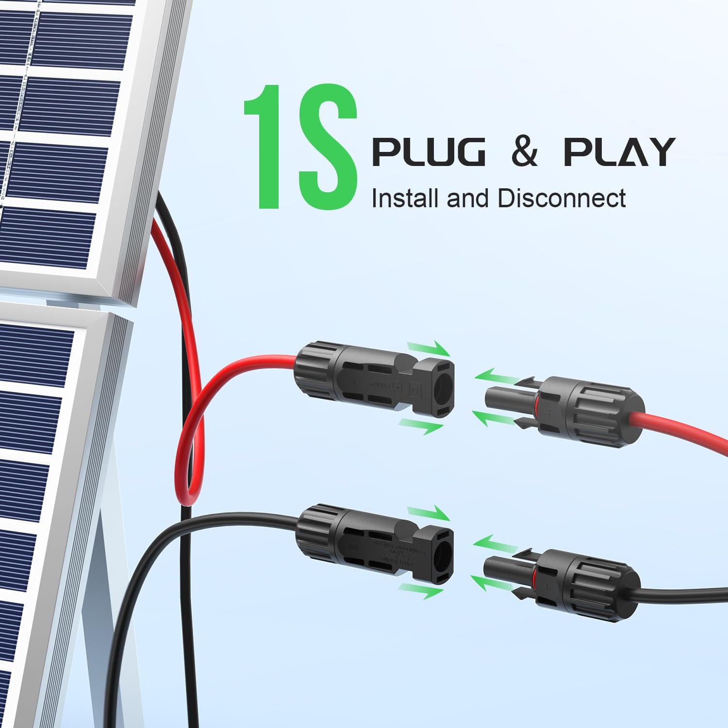 Bateria Power 30A 1000V DC rating for safe solar system operation.