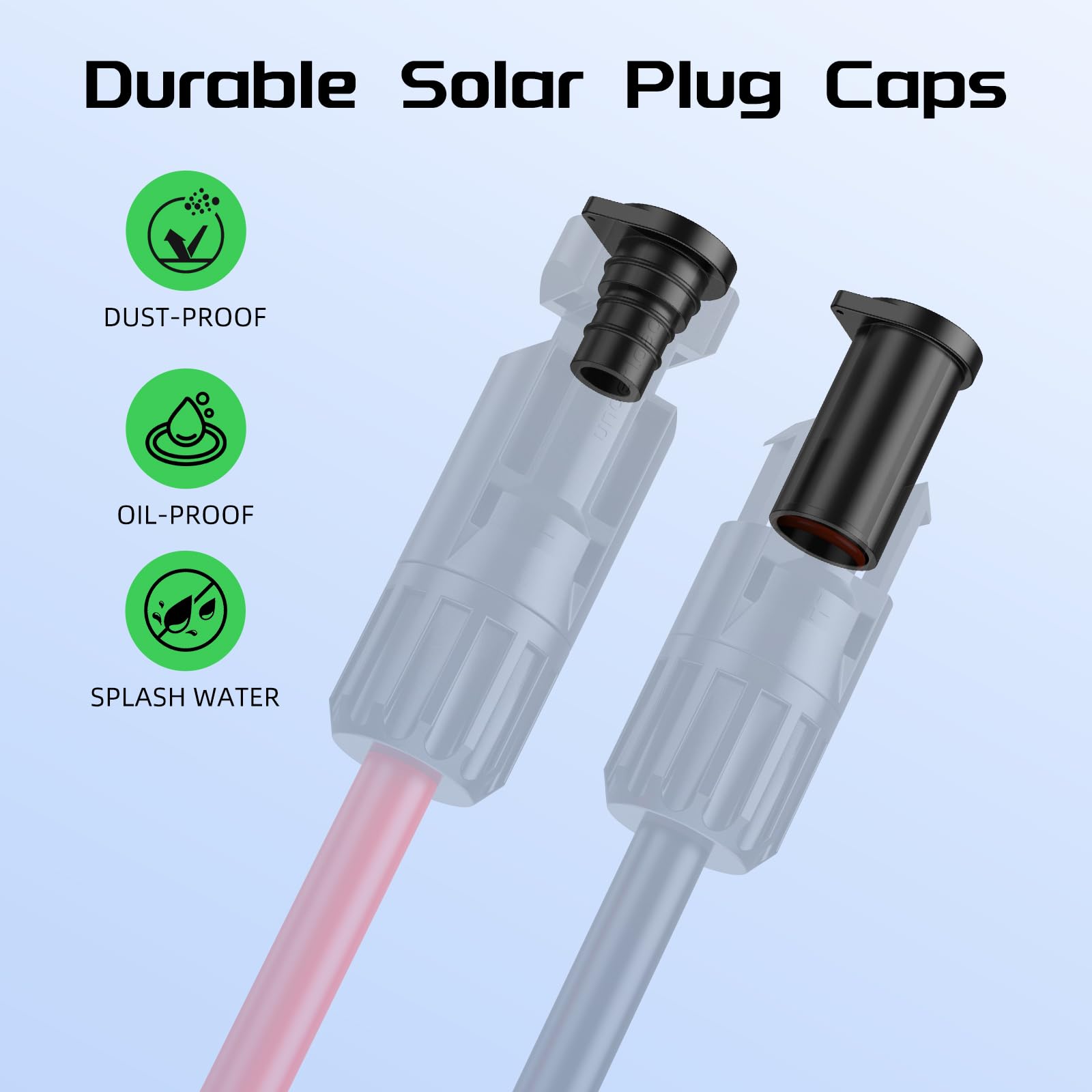 Bateria Power silicone caps in action reduce wear on connector interfaces.
