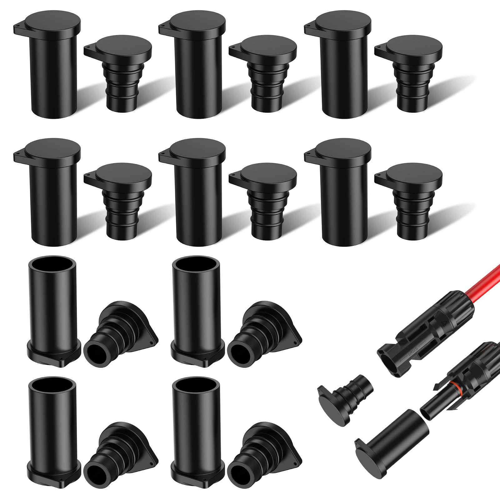 Bateria Power solar connector caps protect connectors from dust and moisture, keeping solar gear ready.