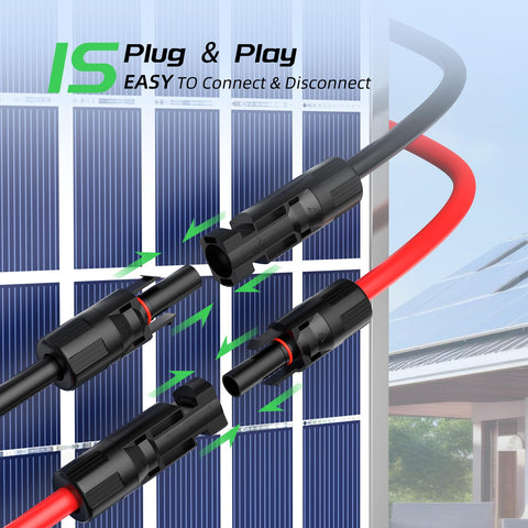 Bateria Power UV-resistant jacket protects cables from sun damage.