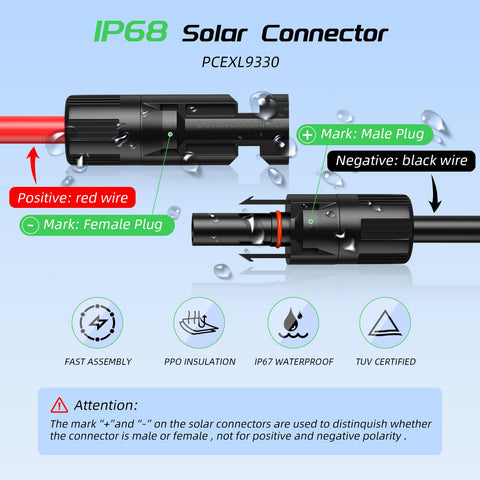 Bateria Power waterproof connectors ensuring outdoor safety.