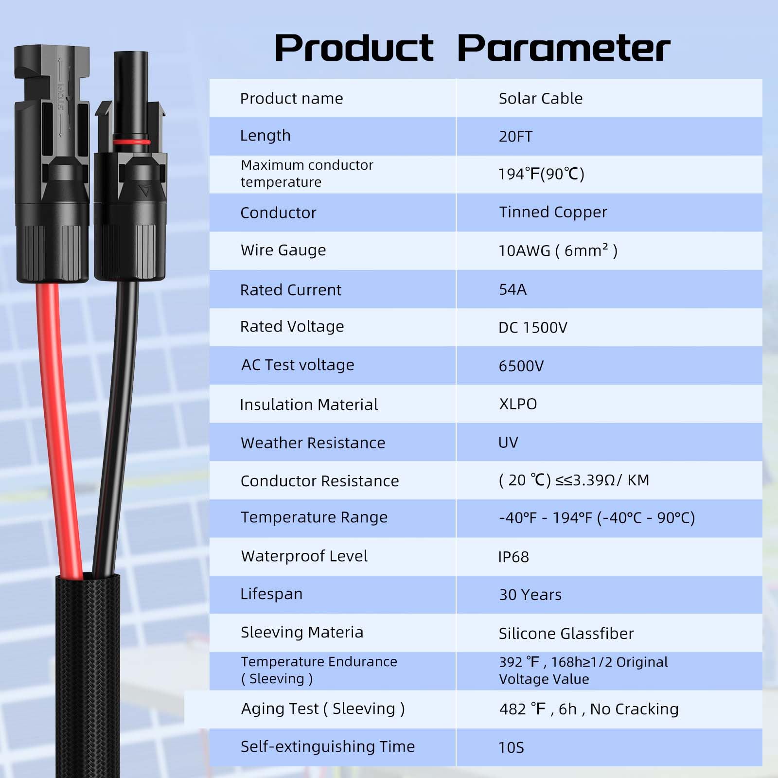 Bateria Power robust 10AWG conductors for efficient current