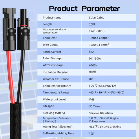 Bateria Power robust 10AWG conductors for efficient current
